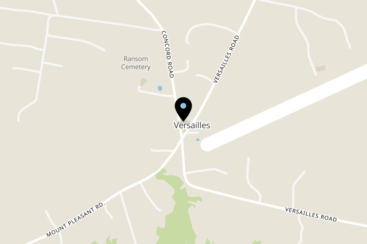 Map showing the location of Fried Tater Cafe on 11088 Versailles Rd in Rockvale